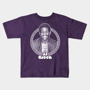 Al Green / Retro Aesthetic 70s Soul Fan Design Kids T-Shirt